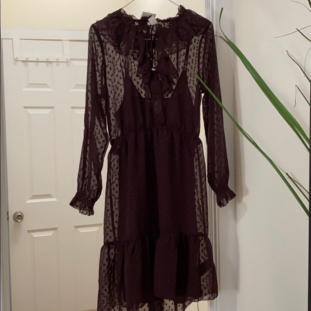 H&M burgundy dress